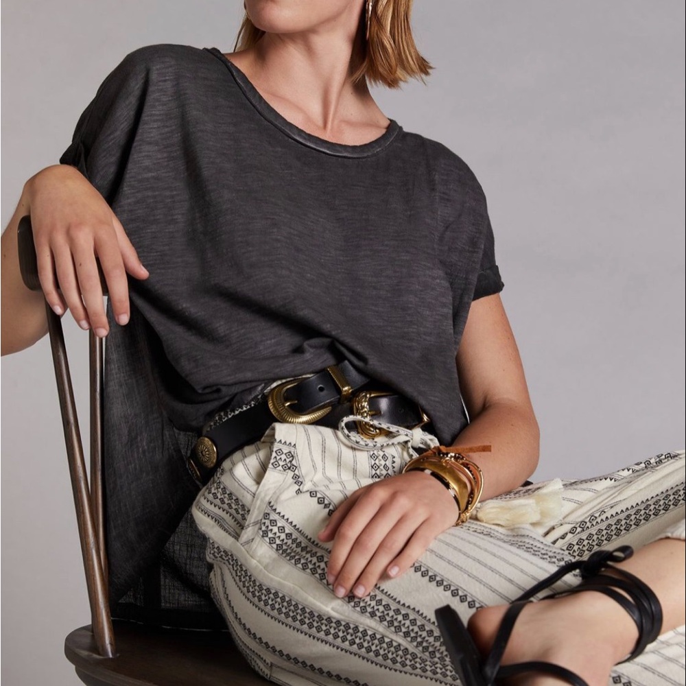 Anthropologie Pilcro Acid Wash Black V Neck Sweater